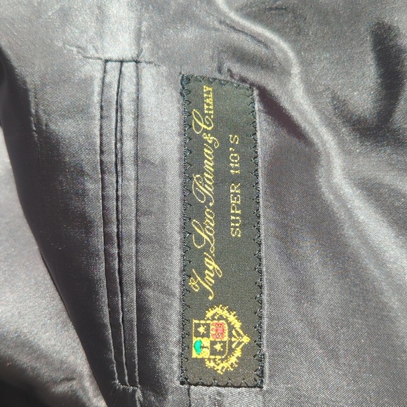 Loro Piana Italy Harry Rosen Gray Wool Sport Coat with Windowpane Fabric 44R - Picture 8 of 11